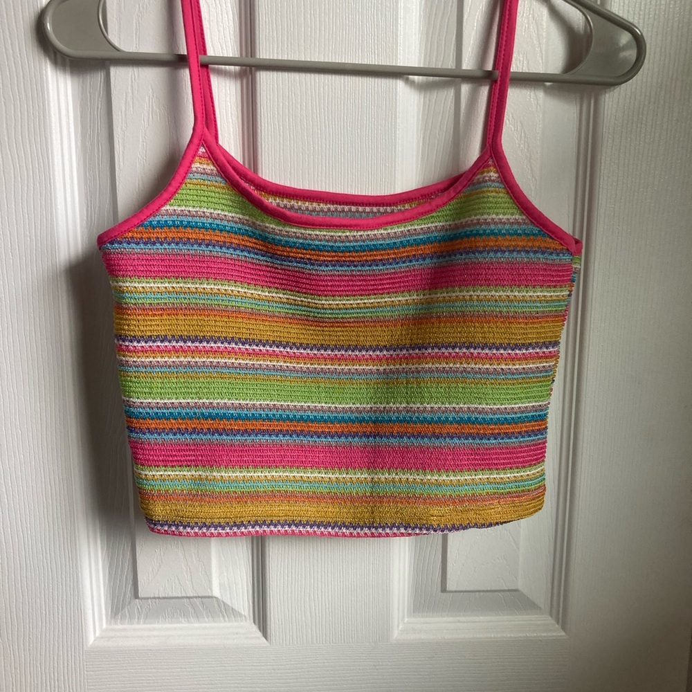 Colorful Striped Crop Top